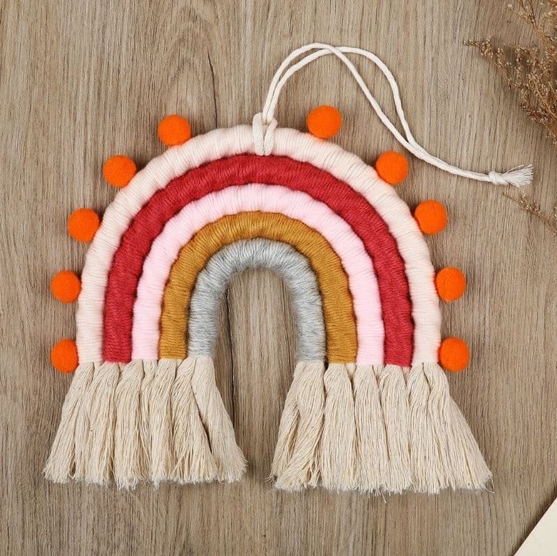 Arc-en-Ciel Bébé en Macramé Chic Esprit Macramé