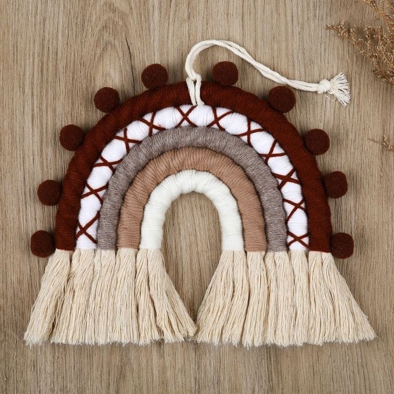Arc-en-Ciel Bébé en Macramé Chic Esprit Macramé