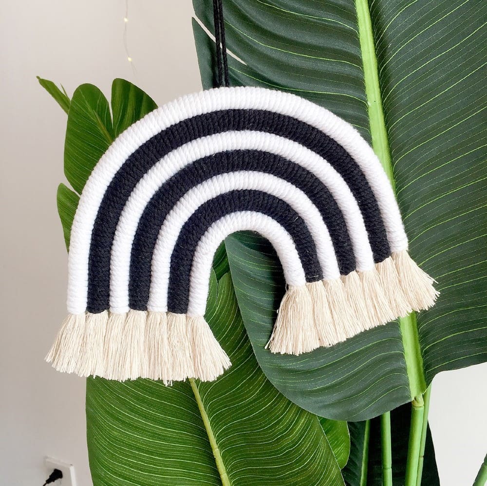 Arc-en-ciel en Macramé Éclat créatif Esprit Macramé