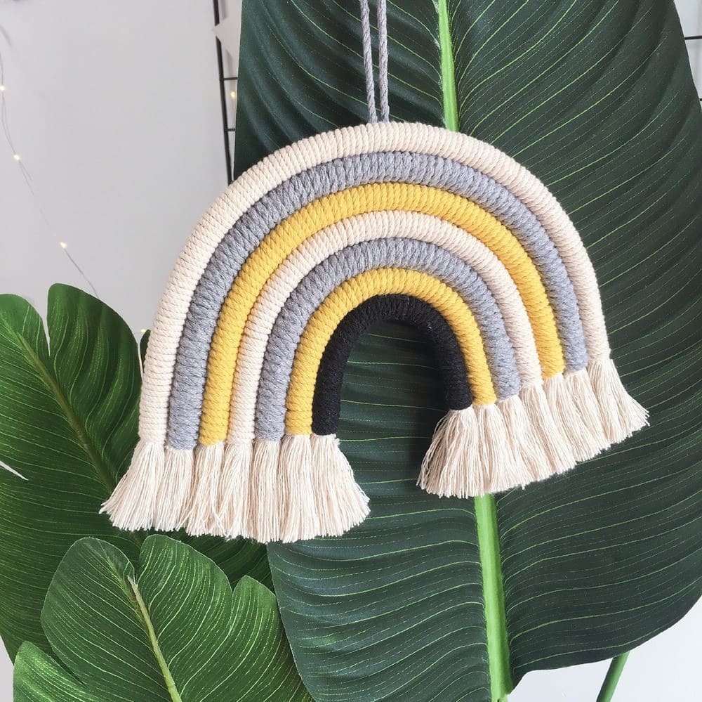 Arc-en-ciel en Macramé Éclat créatif Esprit Macramé