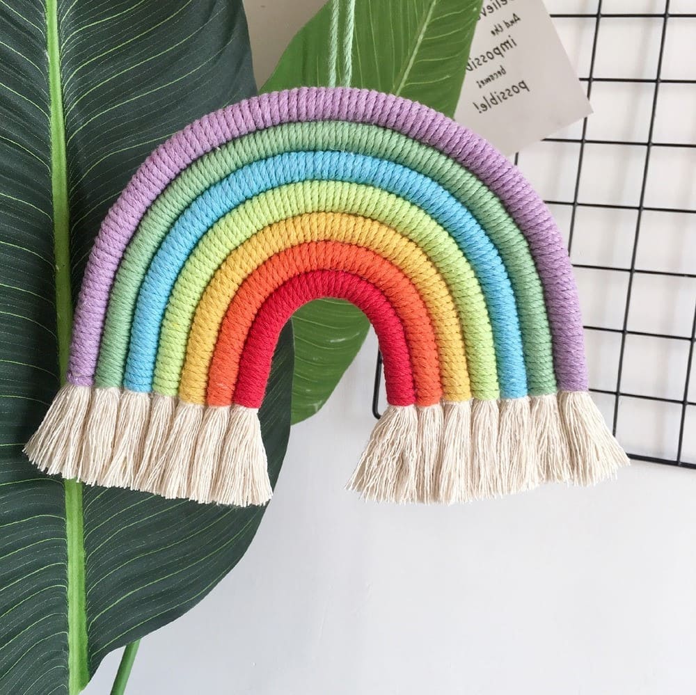 Arc-en-ciel en Macramé Éclat créatif Esprit Macramé