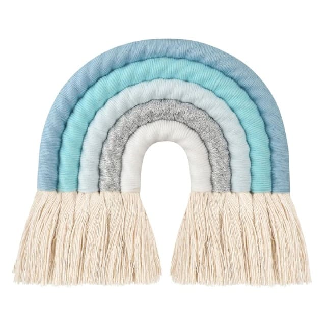Arc-en-Ciel Macramé Bleu Éclat Esprit Macramé