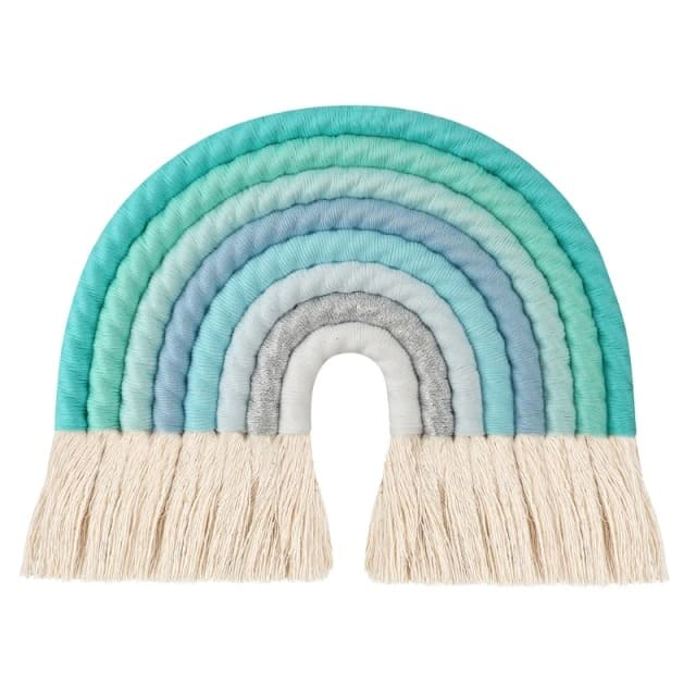 Arc-en-Ciel Macramé Bleu Éclat Esprit Macramé
