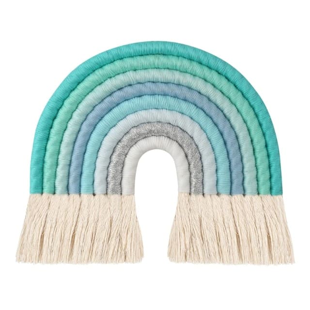 Arc-en-Ciel Macramé Bleu Éclat Esprit Macramé