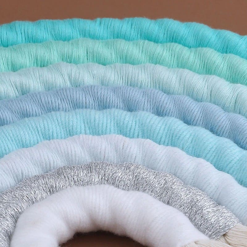 Arc-en-Ciel Macramé Bleu Éclat Esprit Macramé