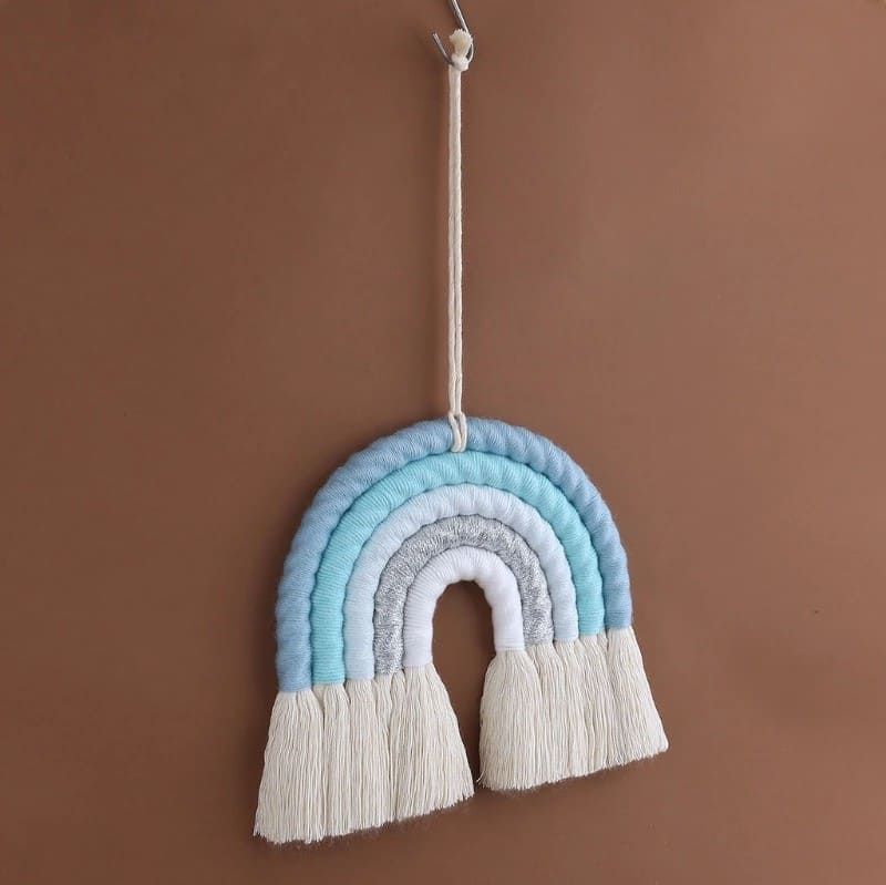 Arc-en-Ciel Macramé Bleu Éclat Esprit Macramé