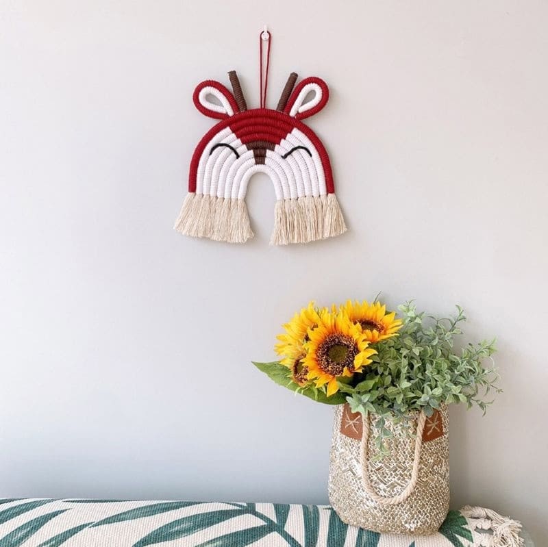 Arc-en-ciel Macramé : Décoration Bébé Élégante Esprit Macramé