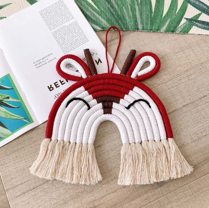 Arc-en-ciel Macramé : Décoration Bébé Élégante Esprit Macramé