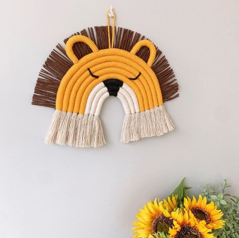 Arc-en-ciel Macramé : Décoration Bébé Élégante Esprit Macramé