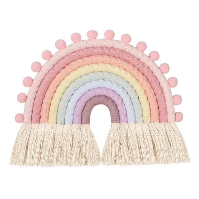 Arc-en-Ciel Macramé Mural Éclatant Esprit Macramé