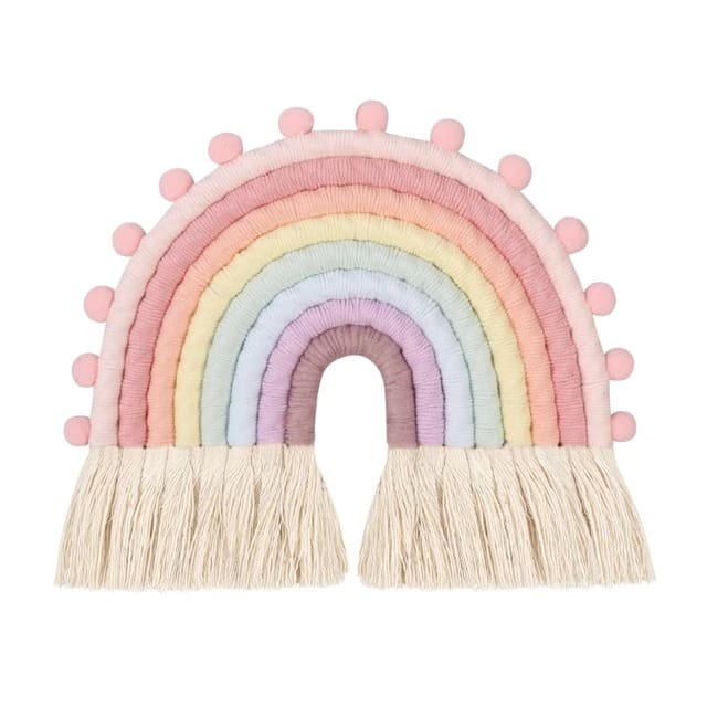 Arc-en-Ciel Macramé Mural Éclatant Esprit Macramé