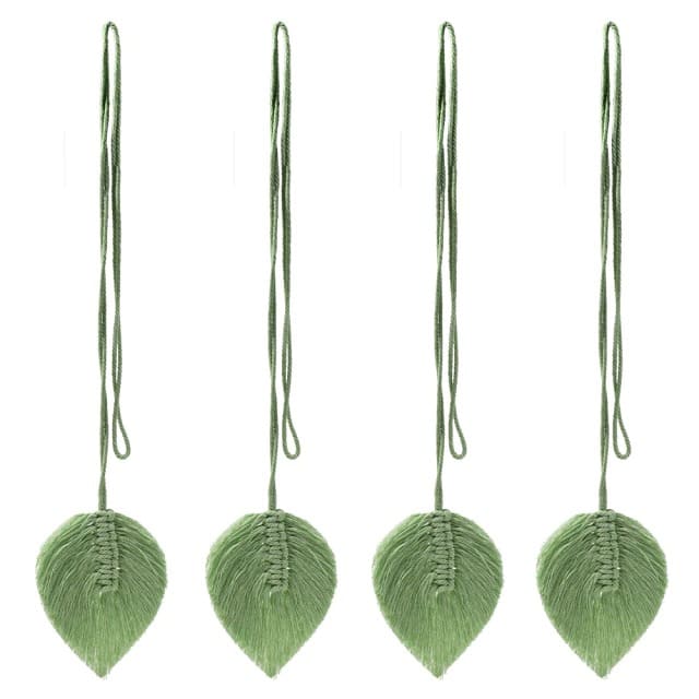 Attache Rideau Élégance Feuille en Macramé Esprit Macramé