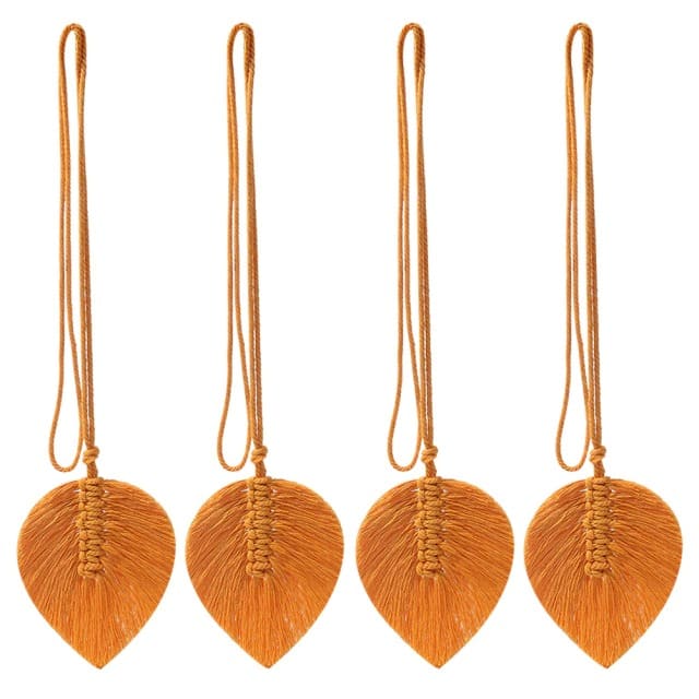 Attache Rideau Élégance Feuille en Macramé Esprit Macramé