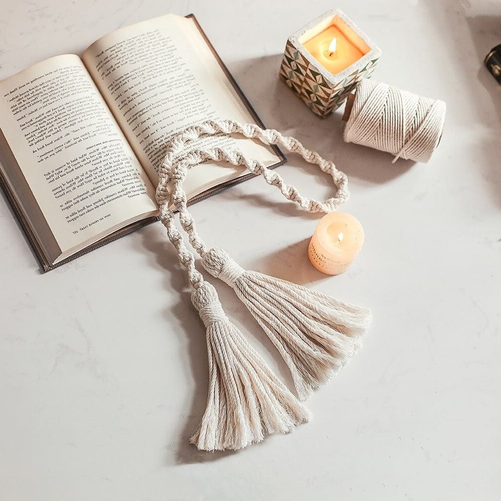 Attache Rideau en Corde de Macramé Élégante Esprit Macramé