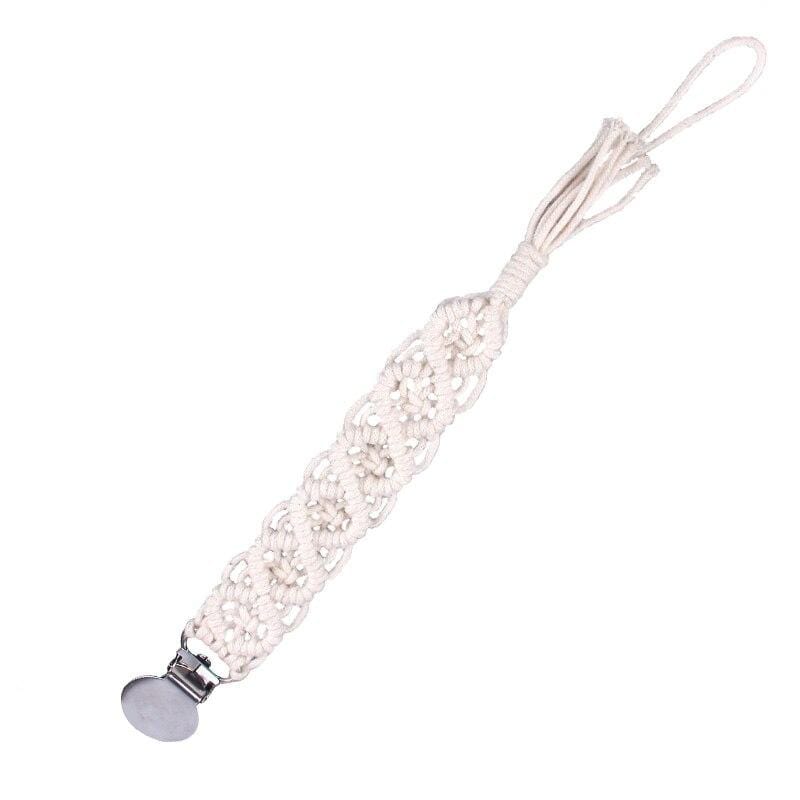 Attache Sucette en Macramé Élégante Esprit Macramé