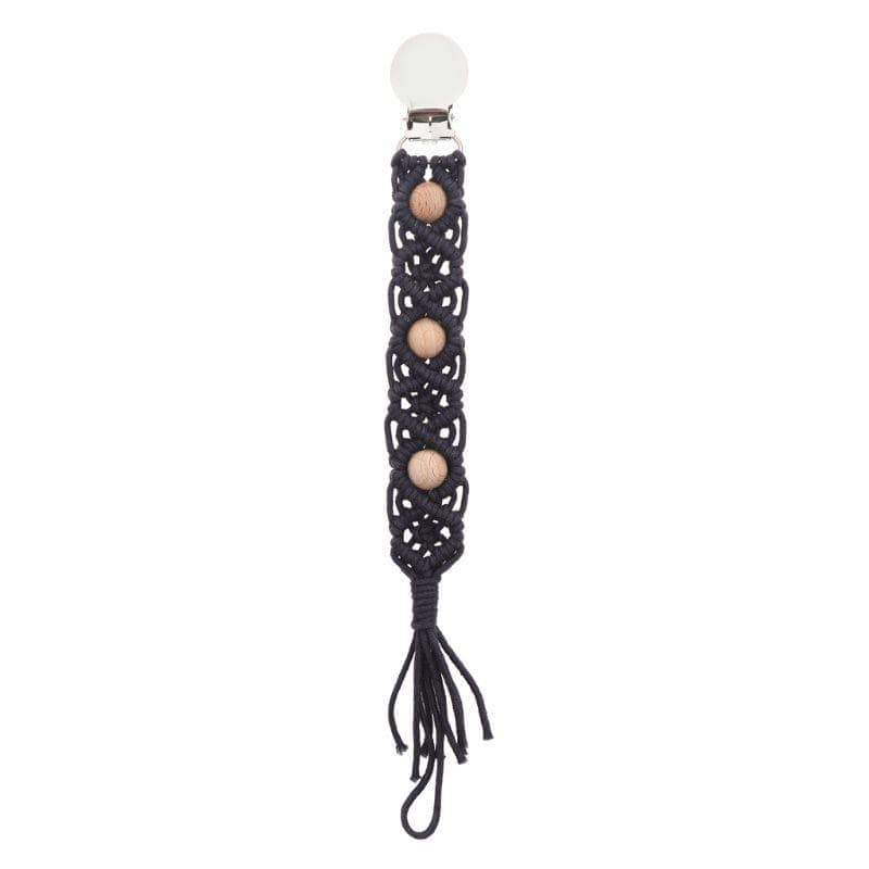Attache Tétine Macramé Chic avec Perles Esprit Macramé