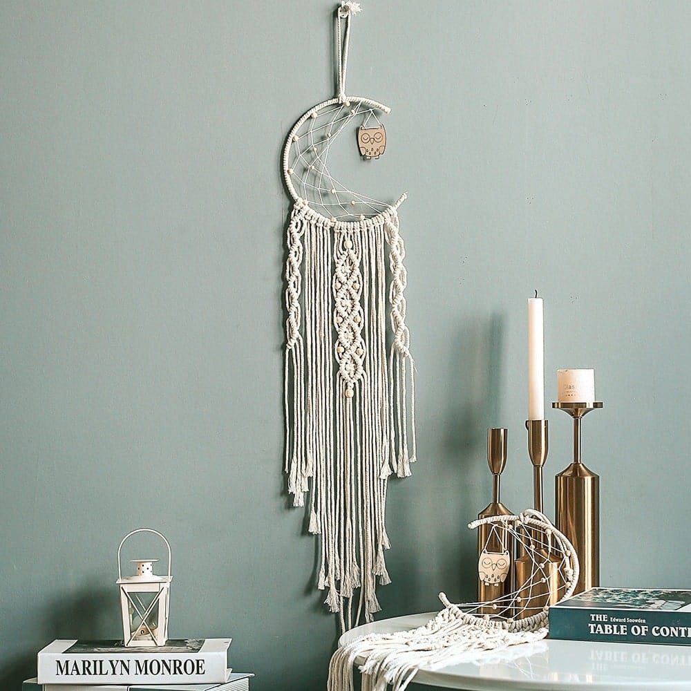 Attrape-rêve Lunaire en Macramé Esprit Macramé