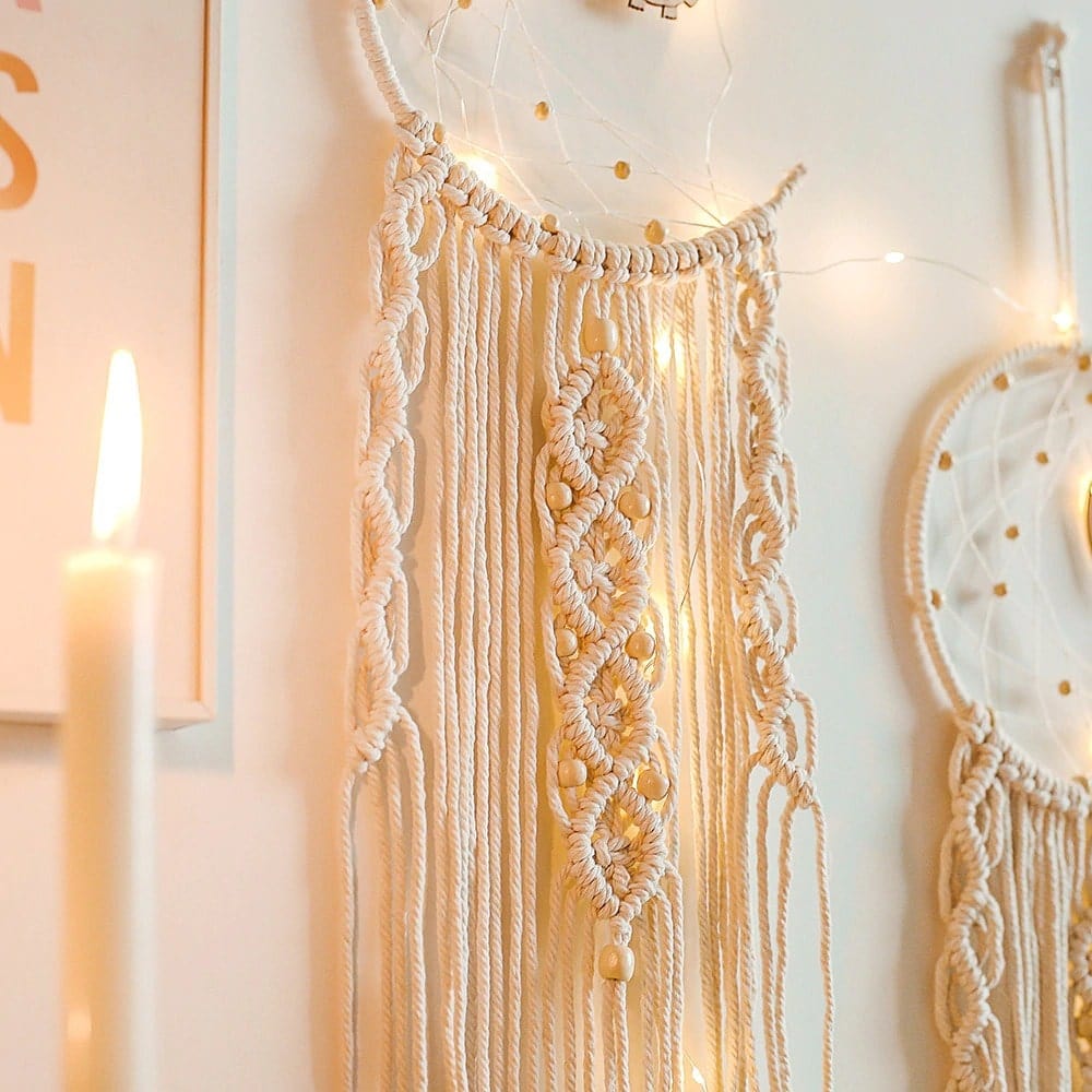 Attrape-rêve Lunaire en Macramé Esprit Macramé