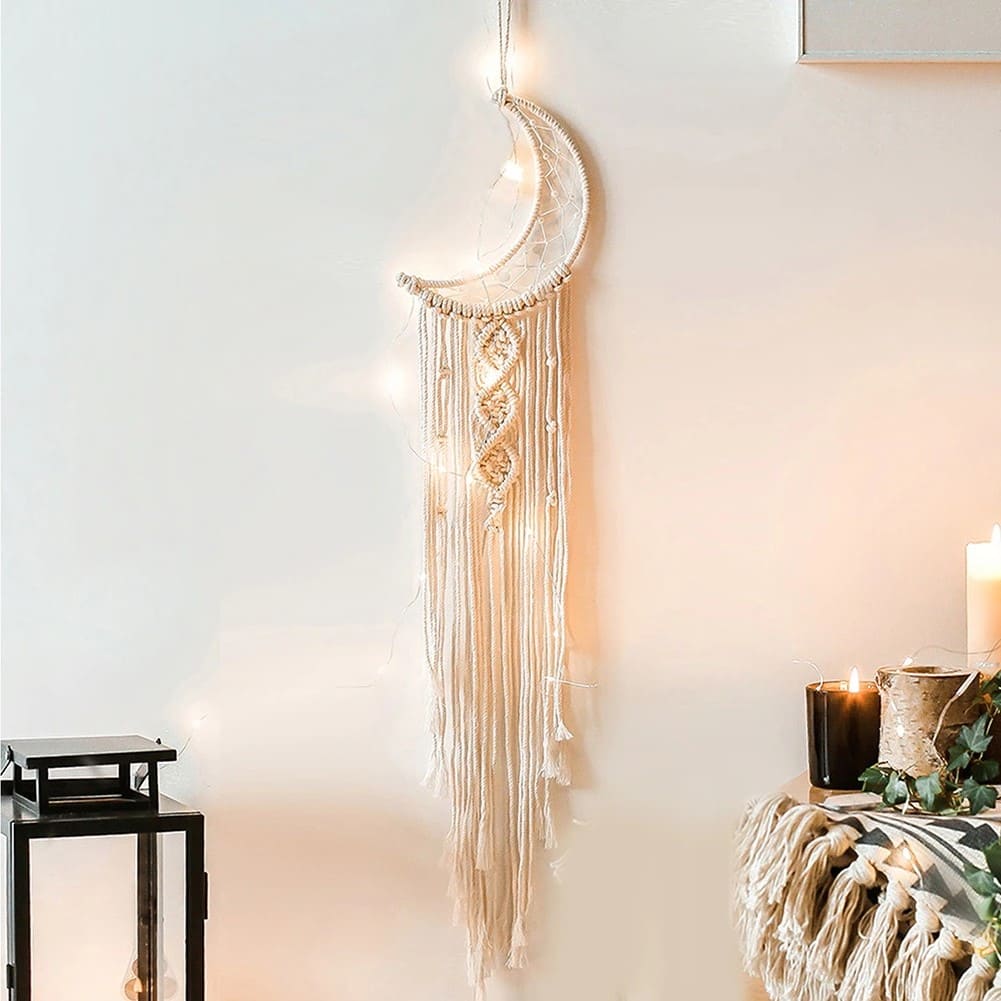 Attrape-rêve Macramé Lune Éclatante Esprit Macramé