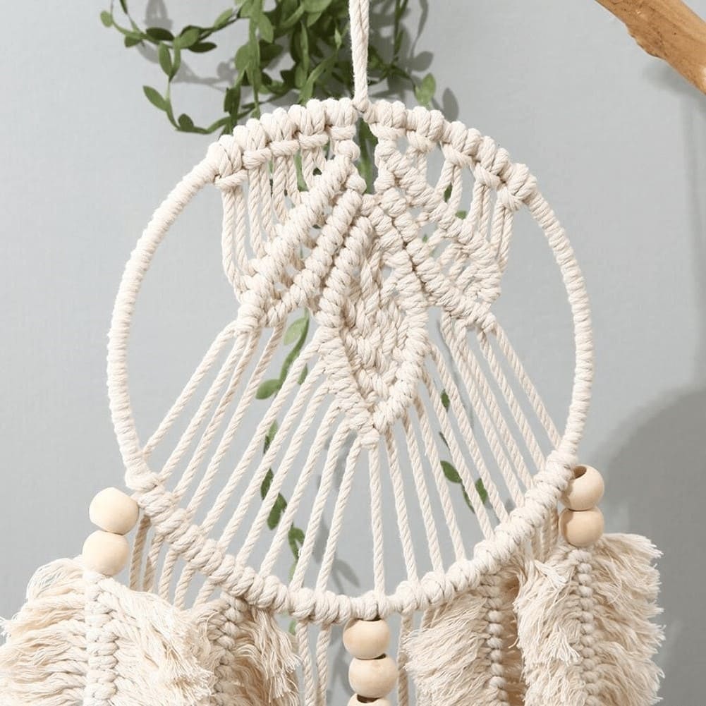 Attrape-Rêve Unique en Macramé Artisanale Esprit Macramé