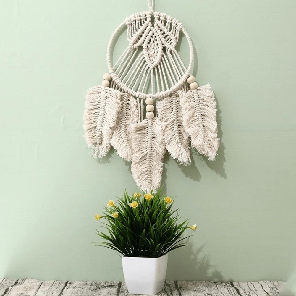 Attrape-Rêve Unique en Macramé Artisanale Esprit Macramé
