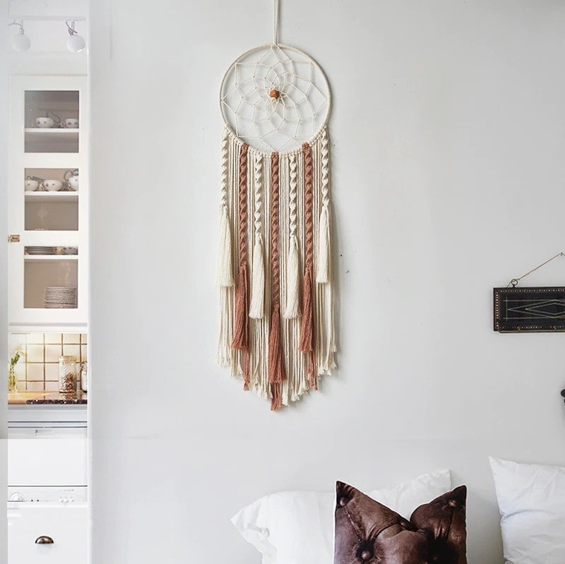 Attrape-Rêves Bohème en Macramé Artisanale Esprit Macramé