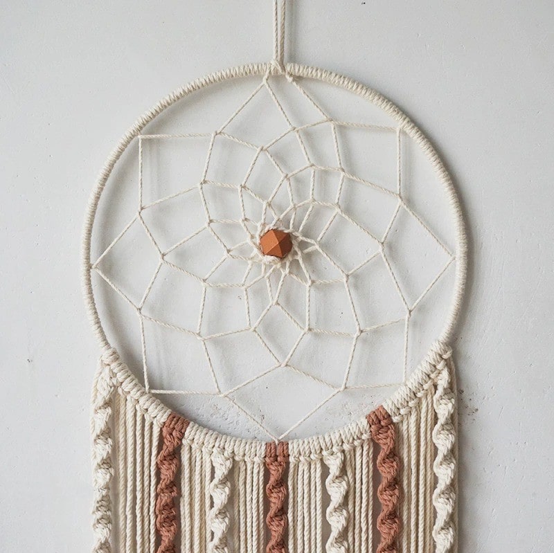 Attrape-Rêves Bohème en Macramé Artisanale Esprit Macramé