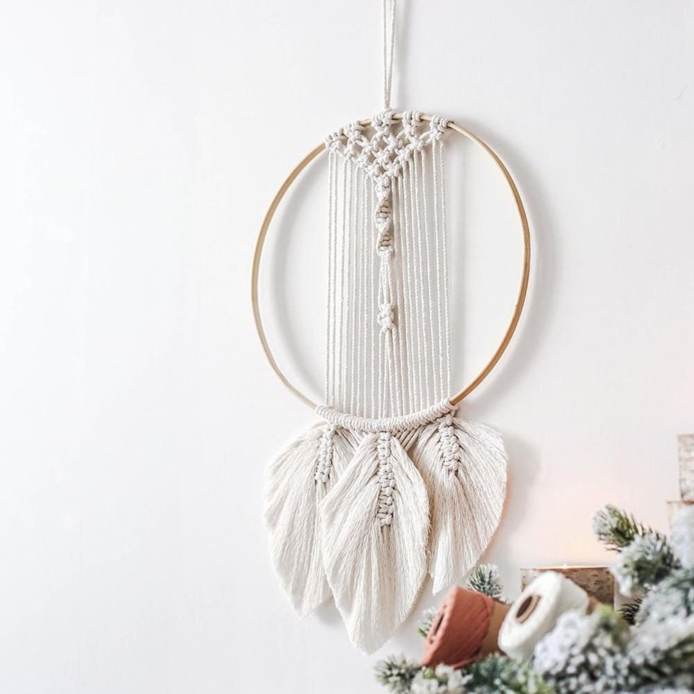 Attrape-Rêves en Macramé Crocheté Esprit Macramé