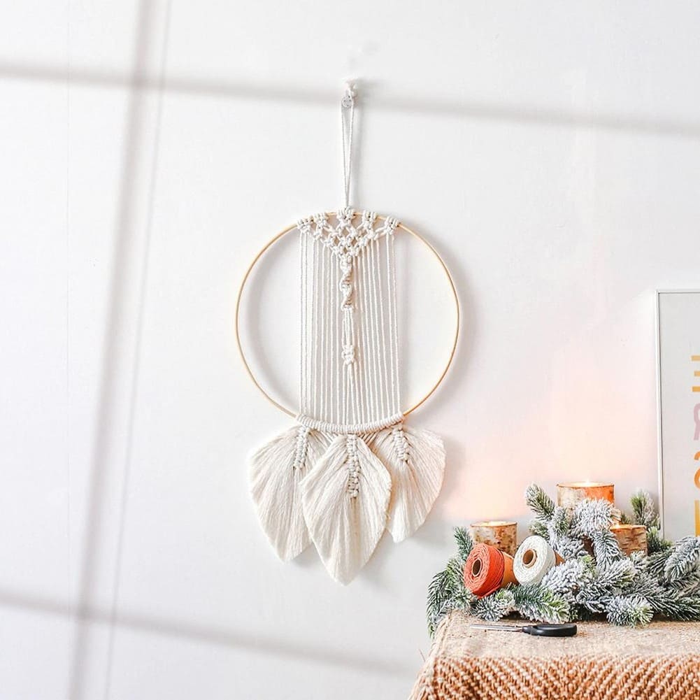 Attrape-Rêves en Macramé Crocheté Esprit Macramé