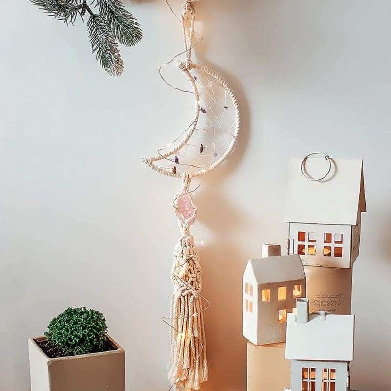 Attrape-Rêves en Pierre Macramé Artisanale Esprit Macramé