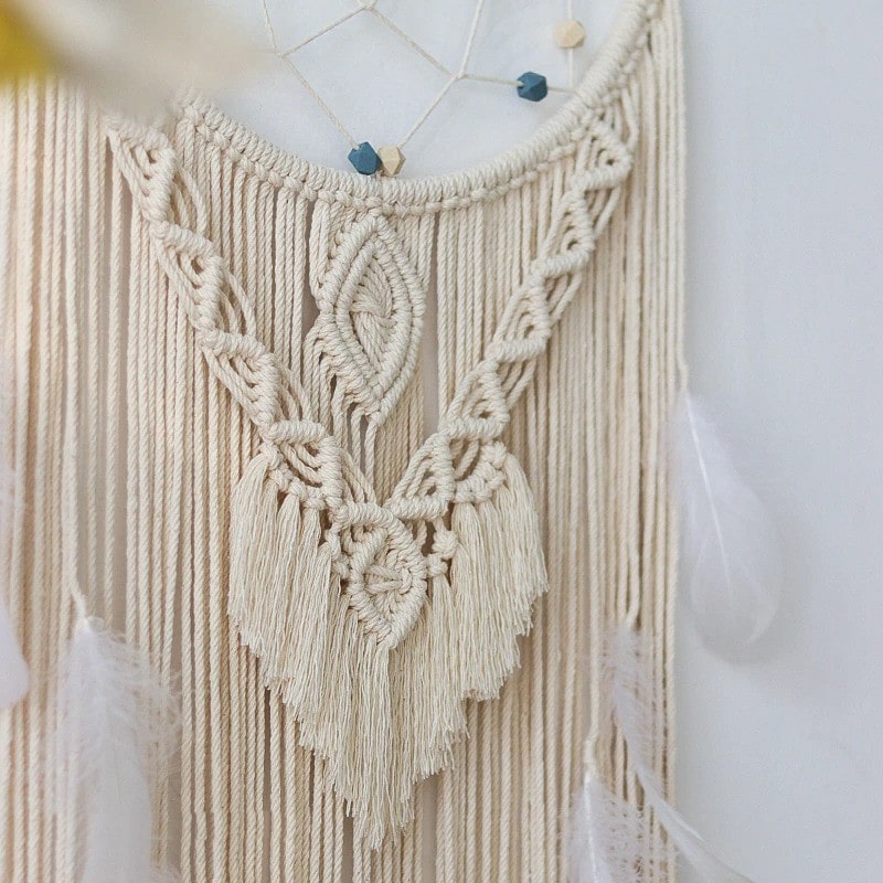 Attrape-Rêves Géant en Macramé Élégant Esprit Macramé