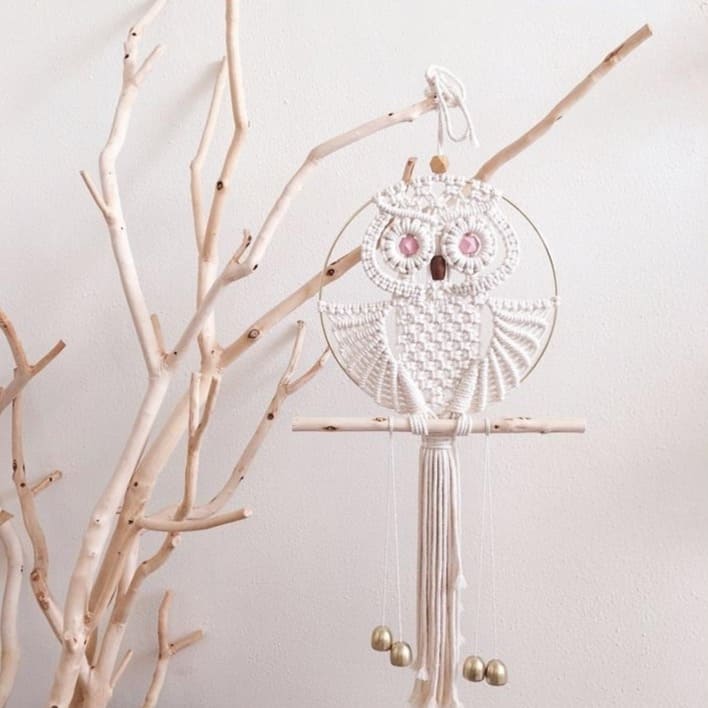 Attrape-rêves Hibou en Macramé Serenity Esprit Macramé