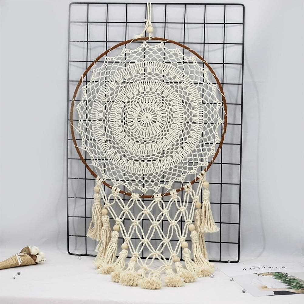 Attrape-Rêves Indien en Macramé Élégant Esprit Macramé