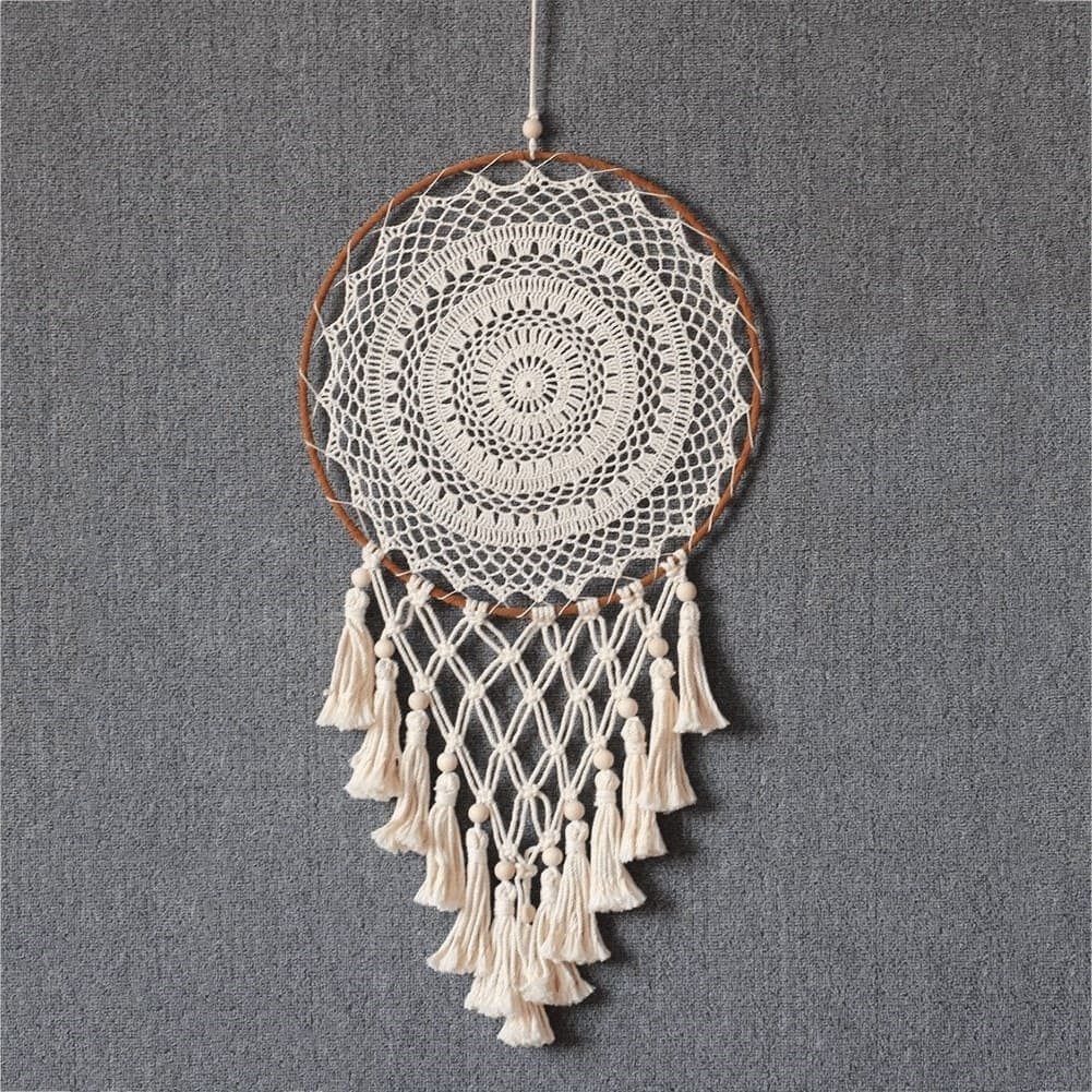 Attrape-Rêves Indien en Macramé Élégant Esprit Macramé