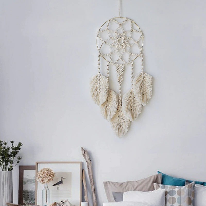Attrape-Rêves Mandala en Macramé Artisanale Esprit Macramé