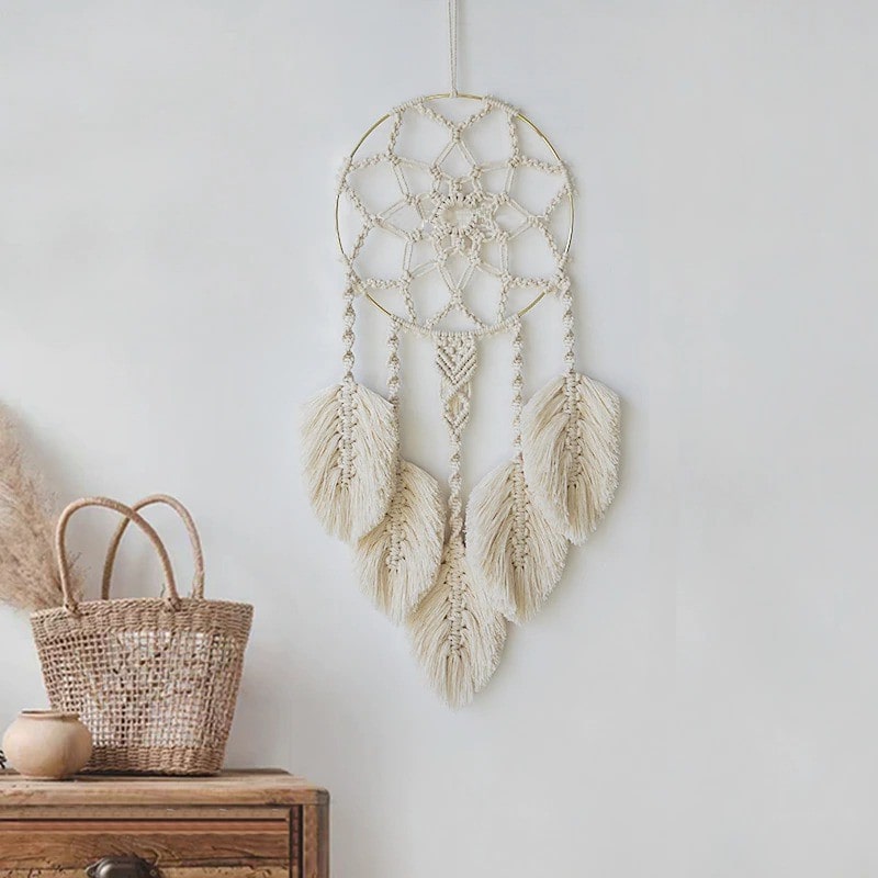 Attrape-Rêves Mandala en Macramé Artisanale Esprit Macramé
