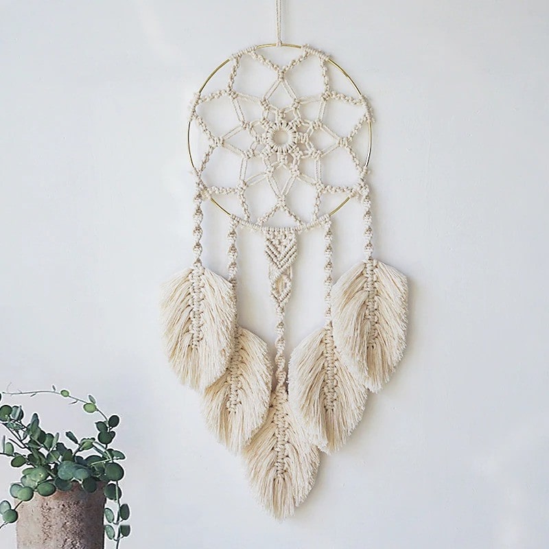 Attrape-Rêves Mandala en Macramé Artisanale Esprit Macramé