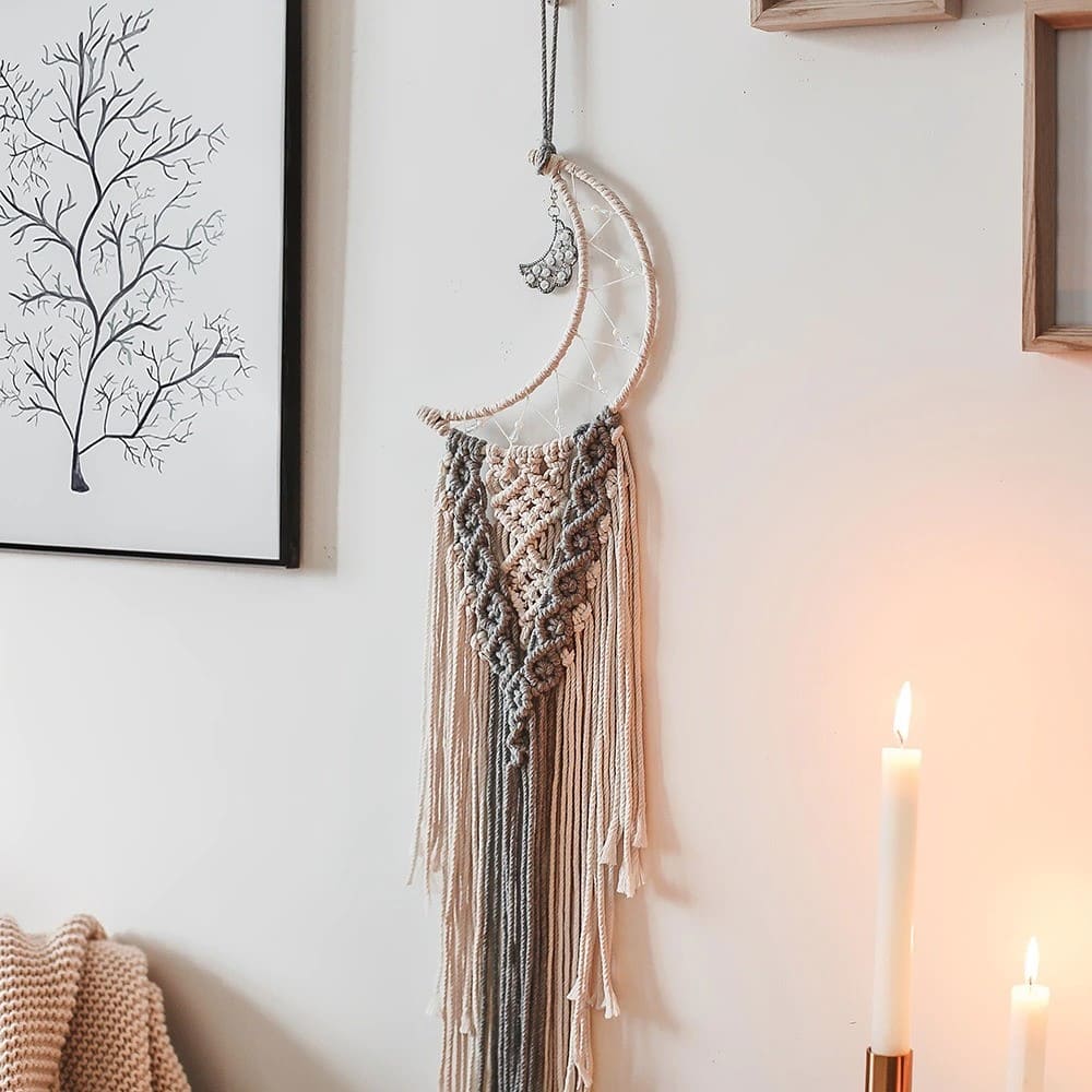 Attrape-Rêves Muraux en Macramé Élégant Esprit Macramé