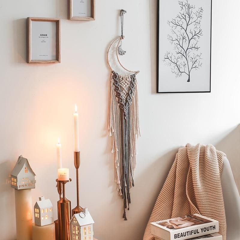 Attrape-Rêves Muraux en Macramé Élégant Esprit Macramé