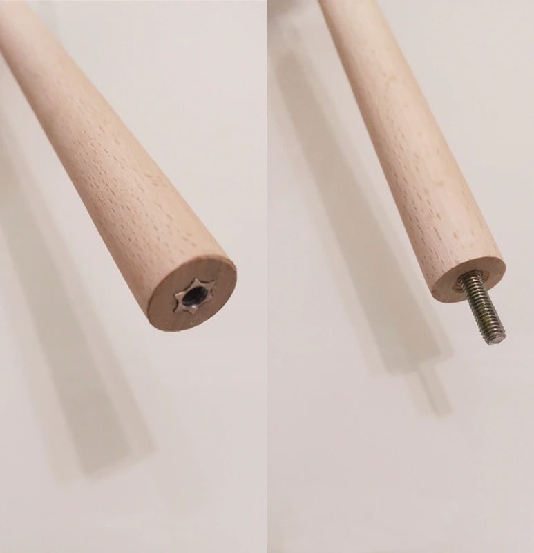 Bâtons en Bois Vissables Premium 2x40 cm Esprit Macramé