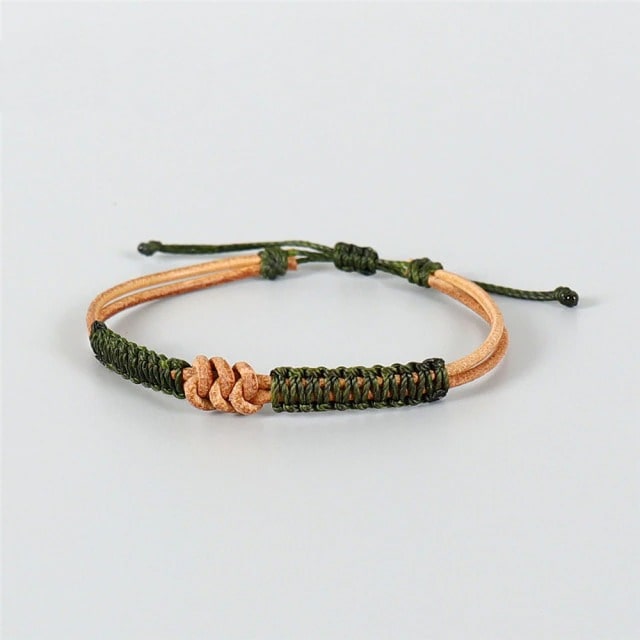 Bracelet en cuir Macramé Élégance Artisanale Esprit Macramé