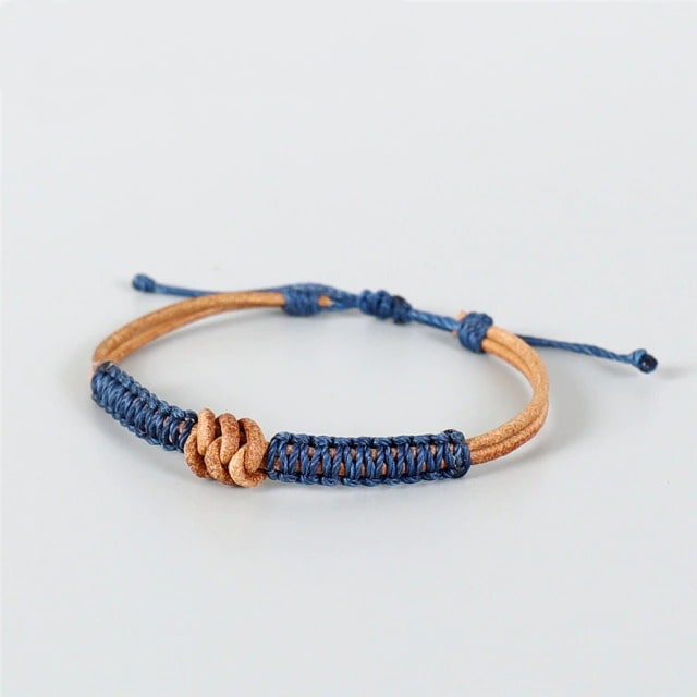 Bracelet en cuir Macramé Élégance Artisanale Esprit Macramé