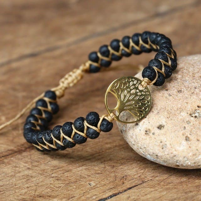 Bracelet Macramé Arbre de Vie Éternel Esprit Macramé