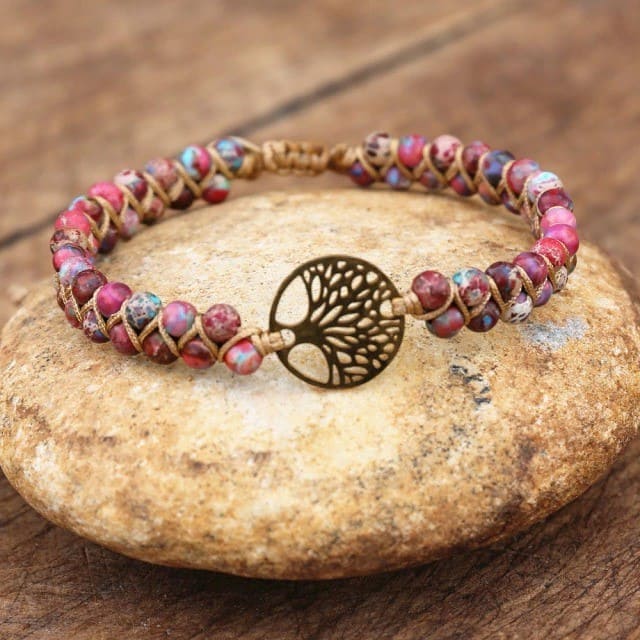 Bracelet Macramé Arbre de Vie Éternel Esprit Macramé