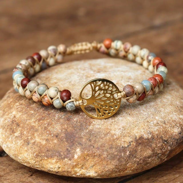 Bracelet Macramé Arbre de Vie Éternel Esprit Macramé