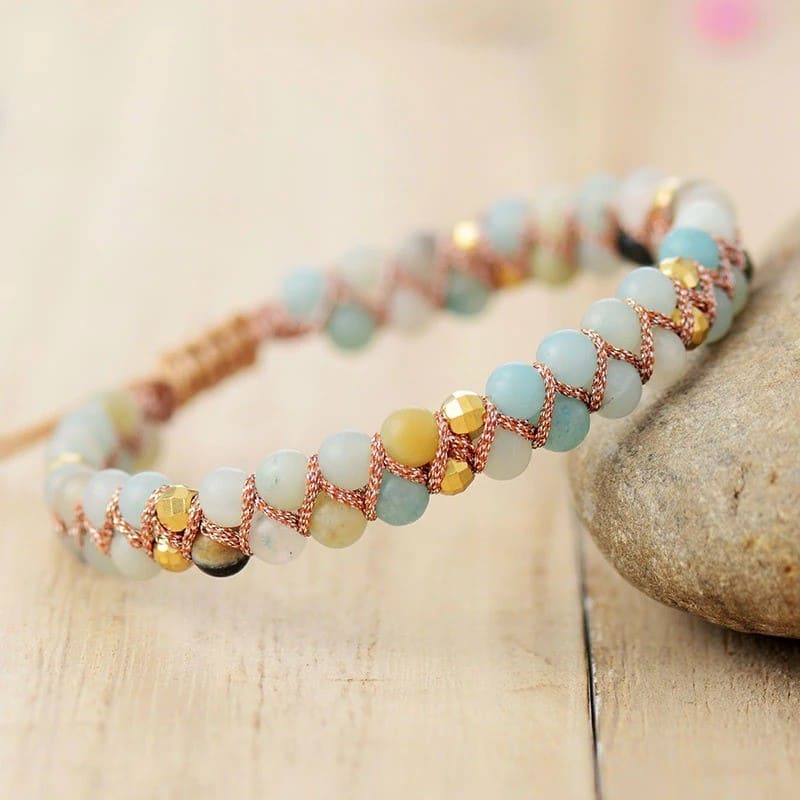 Bracelet Macramé Élégance avec Perles Esprit Macramé