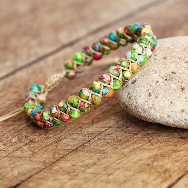 Bracelet Macramé Élégance avec Perles Esprit Macramé