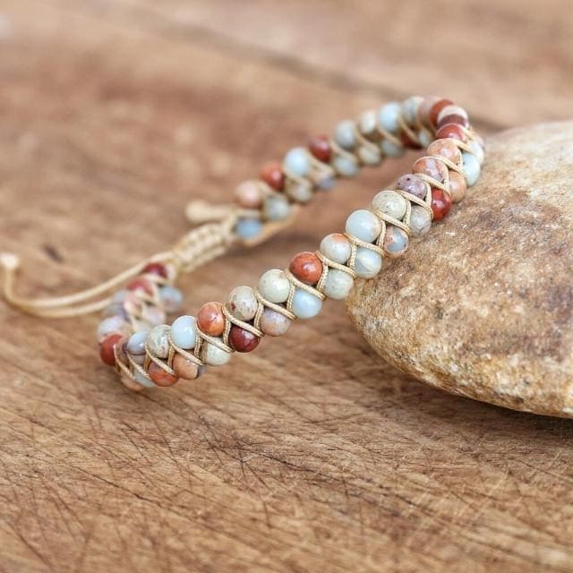 Bracelet Macramé Élégance avec Perles Esprit Macramé