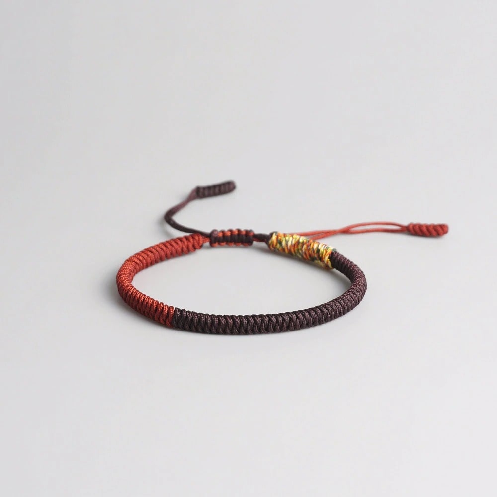 Bracelet Macramé Tibétain Énergétique Esprit Macramé