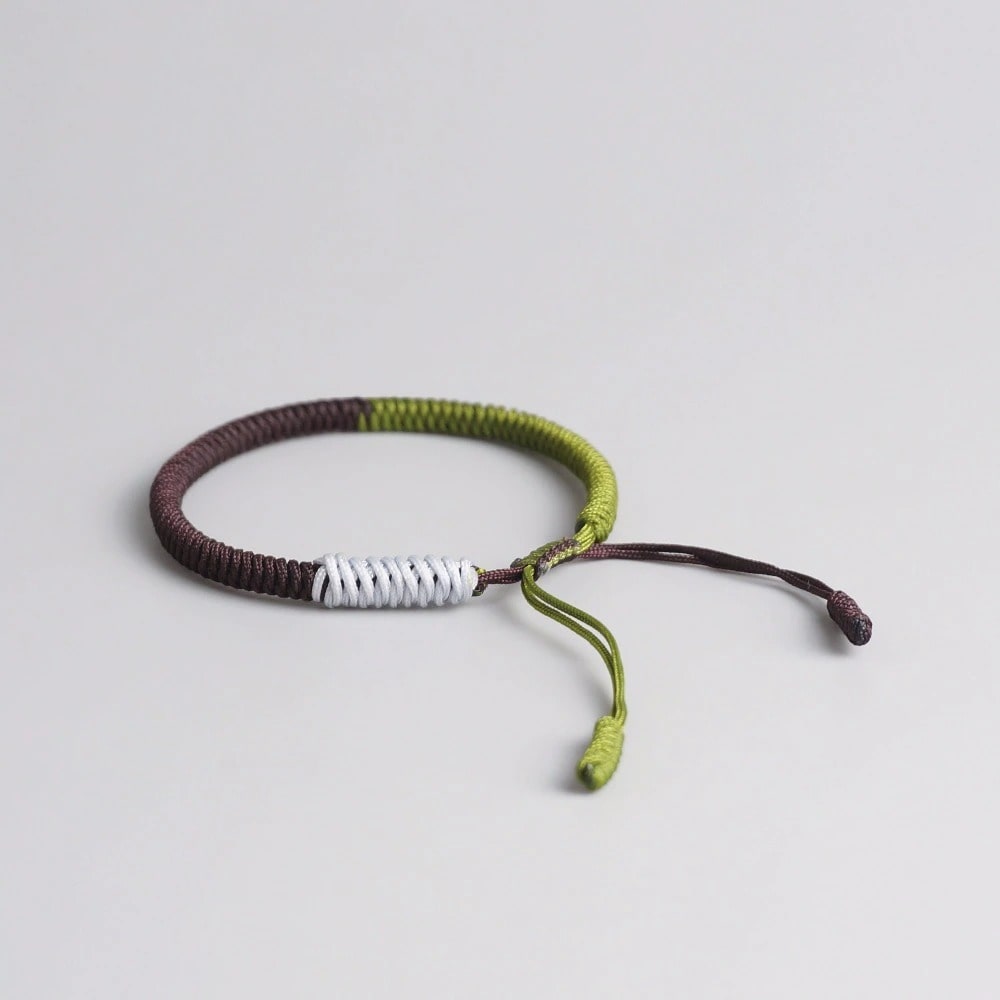 Bracelet Macramé Tibétain Énergétique Esprit Macramé